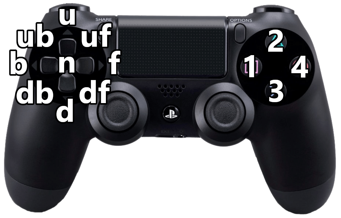 Diagrama care arata cum se leaga directiile si butoanele Tekken de un controller si de un arcade stick.